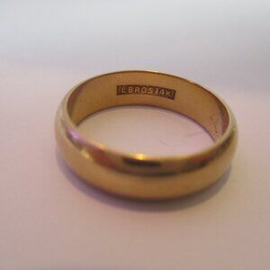 14K Lambert Bros Vintage Gold Wedding Band Size 8 1/2